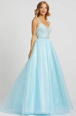 Mac Duggal Ballgowns - 12317H Sleeveless V Neck Beaded Bodice Ballgown 9 Mac Duggal Ballgowns - 12317H Sleeveless V Neck Beaded Bodice Ballgown