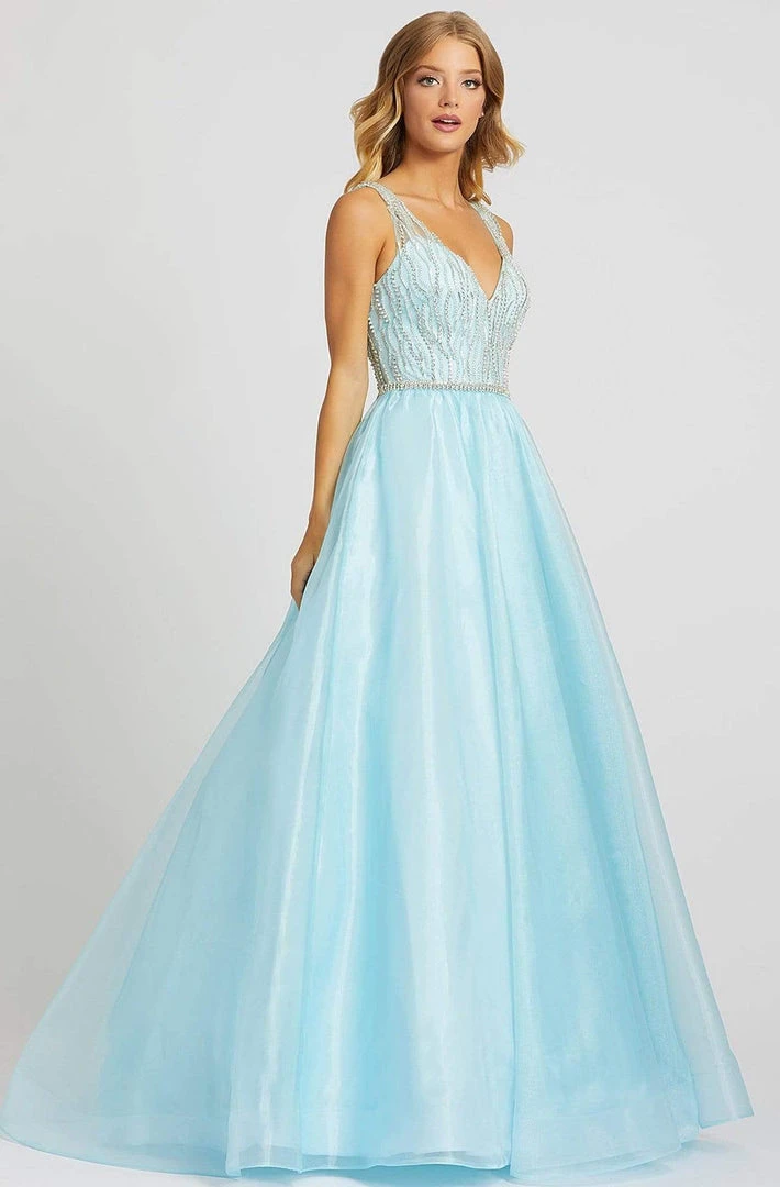 Mac Duggal Ballgowns - 12317H Sleeveless V Neck Beaded Bodice Ballgown 6 Mac Duggal Ballgowns - 12317H Sleeveless V Neck Beaded Bodice Ballgown