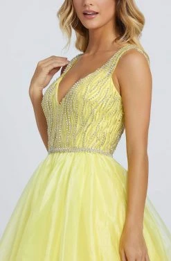 Mac Duggal Ballgowns - 12317H Sleeveless V Neck Beaded Bodice Ballgown 8 Mac Duggal Ballgowns - 12317H Sleeveless V Neck Beaded Bodice Ballgown