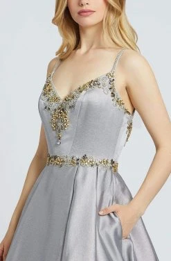 Mac Duggal Ballgowns - 40890H Jewel-Trimmed Spaghetti Strap Ballgown 7 Mac Duggal Ballgowns - 40890H Jewel-Trimmed Spaghetti Strap Ballgown