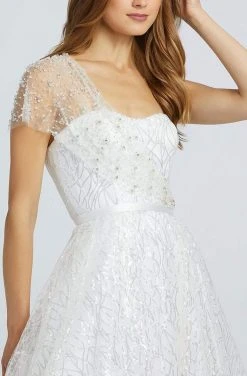 Mac Duggal Ballgowns - 67120H Embroidered Ballgown With Slit