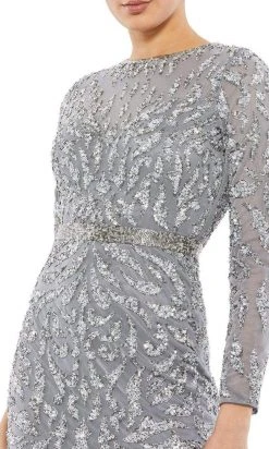 Mac Duggal Cocktail - 5521D Long Sleeve Modest Knee Length Dress