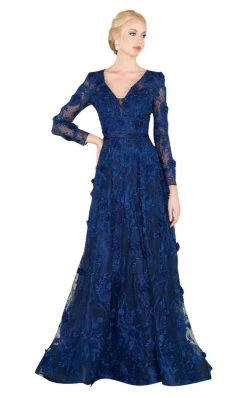 Mac Duggal Couture - 20108D Beaded Embroidered V-Neck Evening Gown