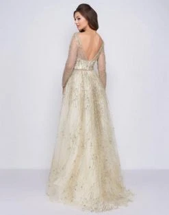 Mac Duggal Couture - 50553D Embellished V-neck Dress With Overskirt