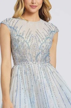 Mac Duggal Evening - 11112D Beaded Lace Tea Length A-line Dress 7 Mac Duggal Evening - 11112D Beaded Lace Tea Length A-line Dress