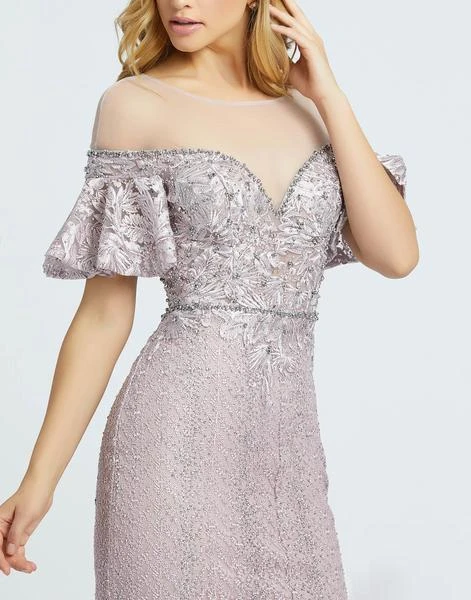 Mac Duggal Evening - 20140D Embroidered Illusion Sheath Evening Gown 5 Mac Duggal Evening - 20140D Embroidered Illusion Sheath Evening Gown