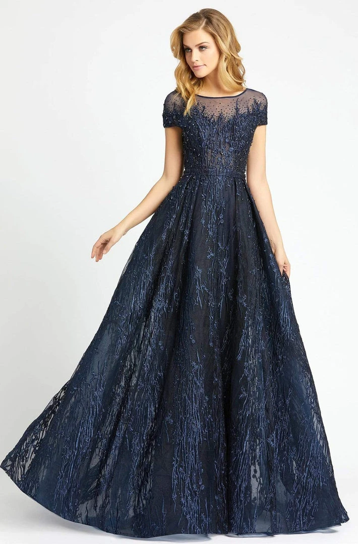 Mac Duggal Evening - 20141D Embroidered Illusion Yoke Evening Gown 3 Mac Duggal Evening - 20141D Embroidered Illusion Yoke Evening Gown