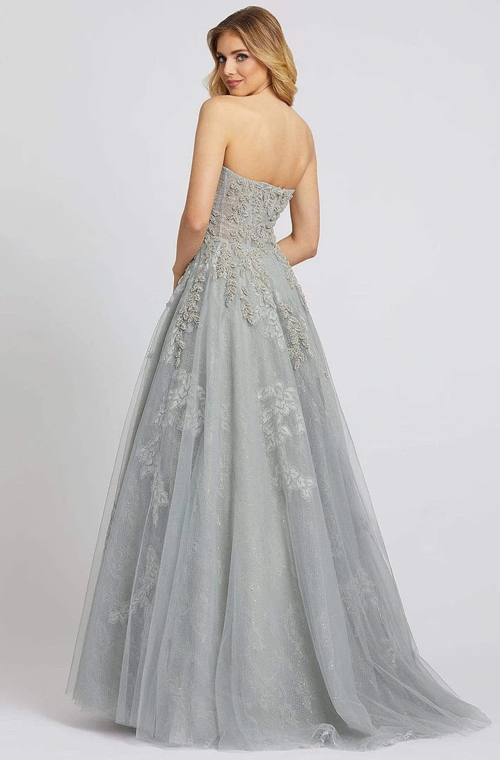 Mac Duggal Evening - 20192D Long Strapless Foliage Beaded Lace Gown 4 Mac Duggal Evening - 20192D Long Strapless Foliage Beaded Lace Gown