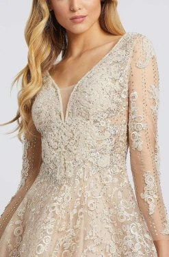 Mac Duggal Evening - 20212D Long Sleeve Embroidered A-Line Gown 7 Mac Duggal Evening - 20212D Long Sleeve Embroidered A-Line Gown