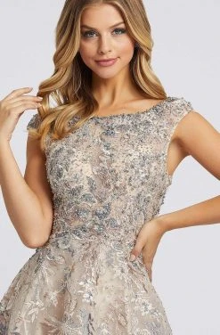 Mac Duggal Evening - 20219D Cap Sleeve Floral Embroidered A-Line Gown 7 Mac Duggal Evening - 20219D Cap Sleeve Floral Embroidered A-Line Gown