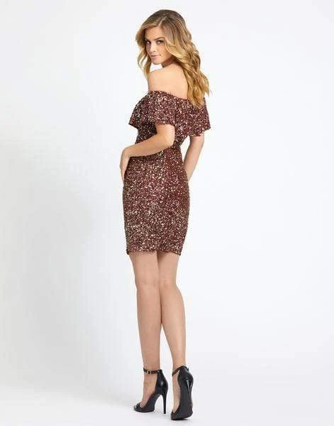 Mac Duggal Evening - 4950D Sequined Off-Shoulder Sheath Dress 4 Mac Duggal Evening - 4950D Sequined Off-Shoulder Sheath Dress