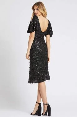 Mac Duggal Evening - 4988D Plunging V-Neck Cold Shoulder Dress