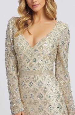 Mac Duggal Evening - 5021D Sequin Embellished Long Sleeves Gown 7 Mac Duggal Evening - 5021D Sequin Embellished Long Sleeves Gown