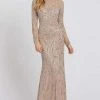 Mac Duggal Evening - 5124D Jewel Long Sleeves Evening Dress 1 Mac Duggal Evening - 5124D Jewel Long Sleeves Evening Dress
