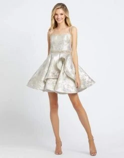 Mac Duggal Evening - 67029D Porcelain Beaded Strap Cocktail Dress