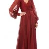Mac Duggal Evening - 67873D Long Sleeve Modest A-Line Dress