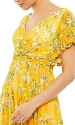 Mac Duggal Evening - 67933D Floral Printed A-Line Evening Dress