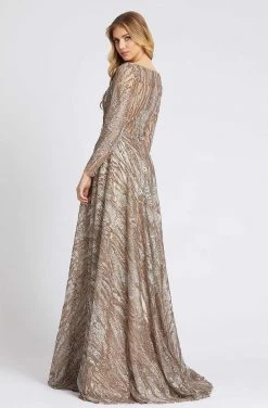 Mac Duggal Evening - 79261D Beaded Bateau A-line Dress