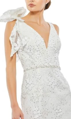 Mac Duggal Evening - 79337D Plunging Neck Sequined Midi Dress 7 Mac Duggal Evening - 79337D Plunging Neck Sequined Midi Dress