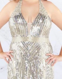 Mac Duggal Fabulouss - 4846F Embellished Deep Halter V-neck Dress 7 Mac Duggal Fabulouss - 4846F Embellished Deep Halter V-neck Dress