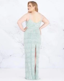 Mac Duggal Fabulouss - 4855F Embellished And Layered Sheath Dress