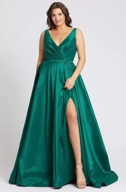 Mac Duggal Fabulouss - 67227F Plunging V-neck Pleated A-line Dress 7 Mac Duggal Fabulouss - 67227F Plunging V-neck Pleated A-line Dress