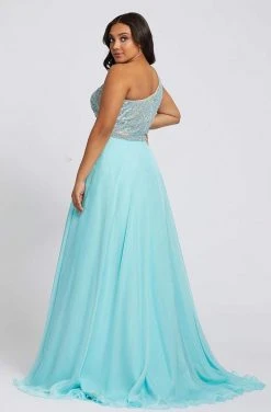 Mac Duggal Fabulouss - 67232F Asymmetric Neck Jeweled Long Dress