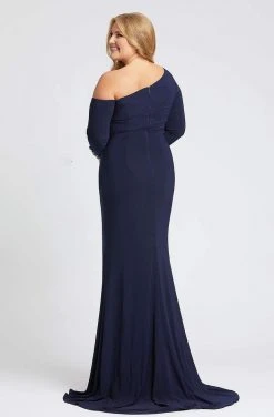 Mac Duggal Fabulouss - 67242F Asymmetric Long Sleeve Column Dress