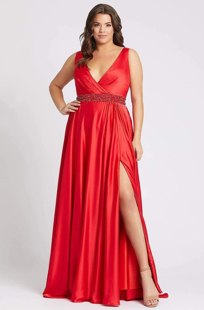 Mac Duggal Fabulouss - 67244F Embellished V-neck A-line Gown 3 Mac Duggal Fabulouss - 67244F Embellished V-neck A-line Gown