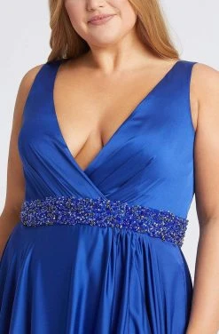 Mac Duggal Fabulouss - 67244F Embellished V-neck A-line Gown 9 Mac Duggal Fabulouss - 67244F Embellished V-neck A-line Gown