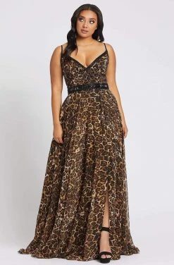 Mac Duggal Fabulouss - 67251F Cheetah Printed Long Dress