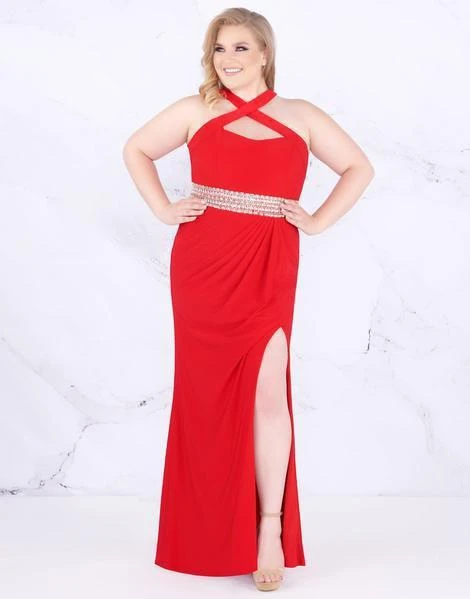 Mac Duggal Fabulouss - 77532F Beaded Cross Halter Sheath Dress 5 Mac Duggal Fabulouss - 77532F Beaded Cross Halter Sheath Dress