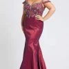 Mac Duggal Fabulouss - 77538F Geo-Jeweled Off Shoulder Mermaid Gown
