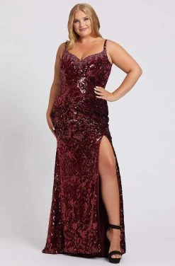 Mac Duggal Fabulouss - 77562F Embellished V-neck Dress With Train