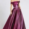 Mac Duggal Flash - 48881L Iridescent Off Shoulder A-Line Prom Gown 2 Mac Duggal Flash - 48881L Iridescent Off Shoulder A-Line Prom Gown