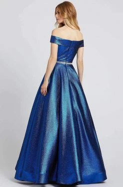 Mac Duggal Flash - 48881L Iridescent Off Shoulder A-Line Prom Gown