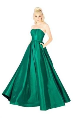 Mac Duggal Flash - 66929L Strapless Vibrant Taffeta Ballgown
