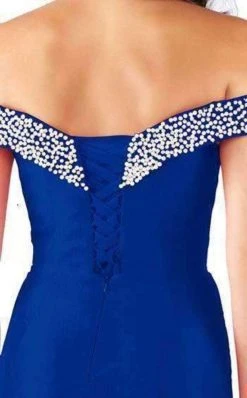 Mac Duggal Flash - Pearl Beaded In Midnight Blue 66900L