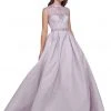 Mac Duggal - Floral Embellished High Neck Ballgown 40885H - 1 Pc Lil In Size 12 Available