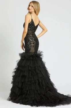 Mac Duggal Prom - 12291M Embellished V-neck Ruffled Mermaid Dress 6 Mac Duggal Prom - 12291M Embellished V-neck Ruffled Mermaid Dress