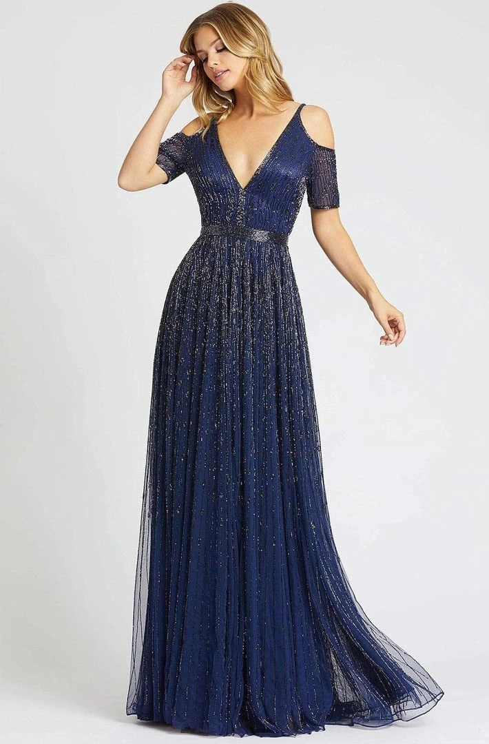 Mac Duggal Prom - 5175M Plunging V-Neck Cold Shoulder A-Line Gown 3 Mac Duggal Prom - 5175M Plunging V-Neck Cold Shoulder A-Line Gown