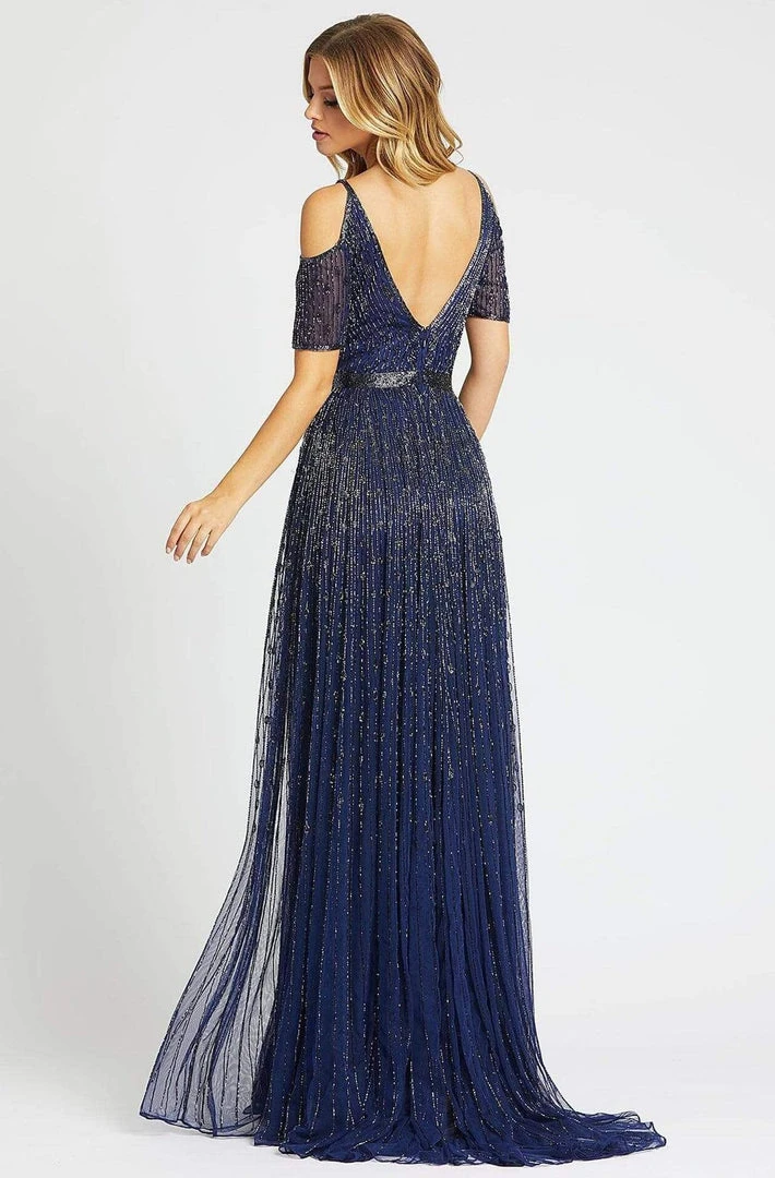 Mac Duggal Prom - 5175M Plunging V-Neck Cold Shoulder A-Line Gown 4 Mac Duggal Prom - 5175M Plunging V-Neck Cold Shoulder A-Line Gown