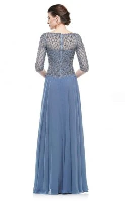 Marsoni By Colors - M165 Illusion Lattice Motif A-Line Gown