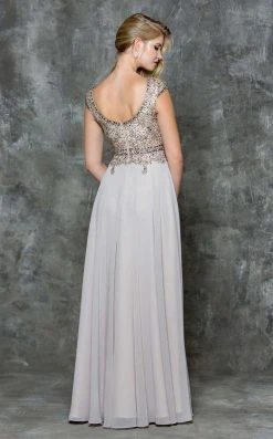 Marsoni By Colors - M173 Keyhole A-Line Chiffon Gown
