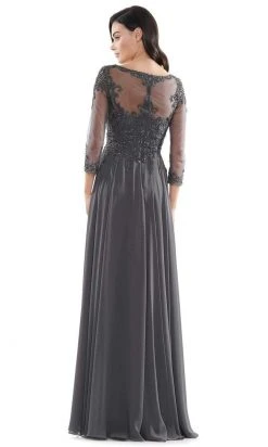 Marsoni By Colors - M217 Quarter Sleeve Embroidered Illusion Gown 17 Marsoni By Colors - M217 Quarter Sleeve Embroidered Illusion Gown