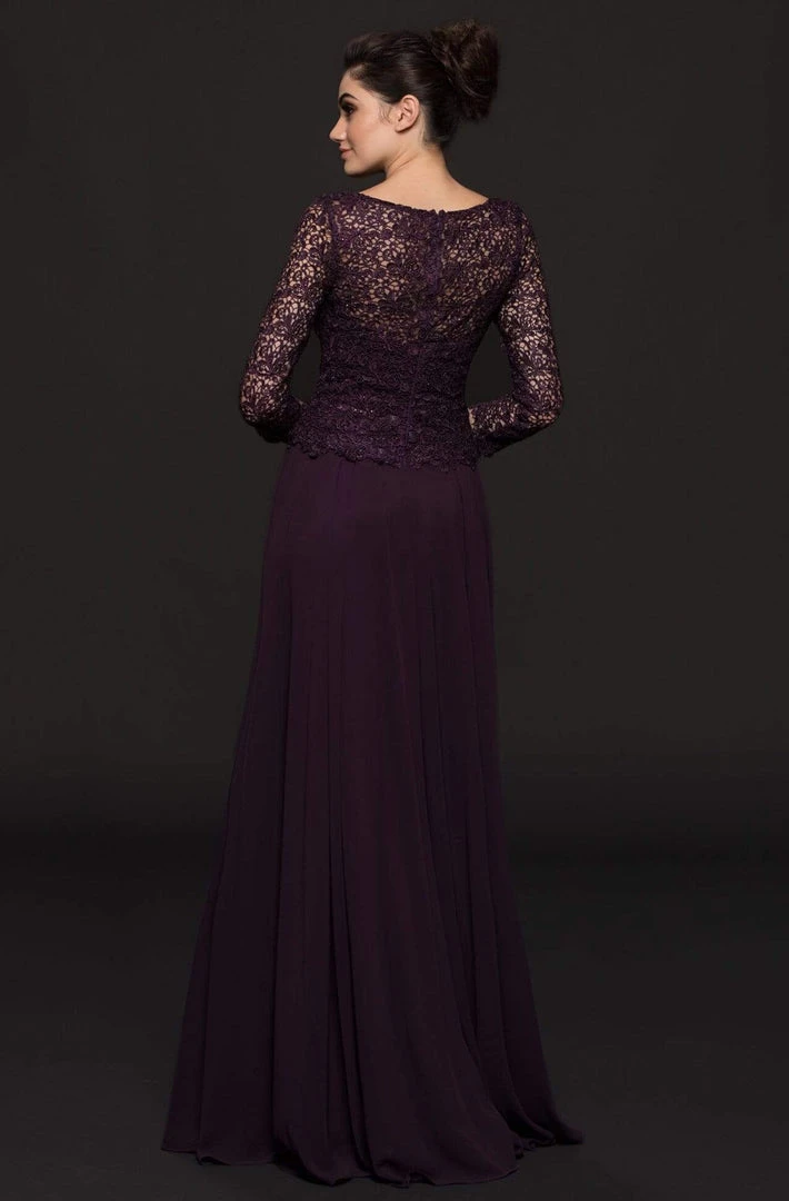 Marsoni By Colors - M223 Embroidered Quarter Length Sleeves Dress 4 Marsoni By Colors - M223 Embroidered Quarter Length Sleeves Dress