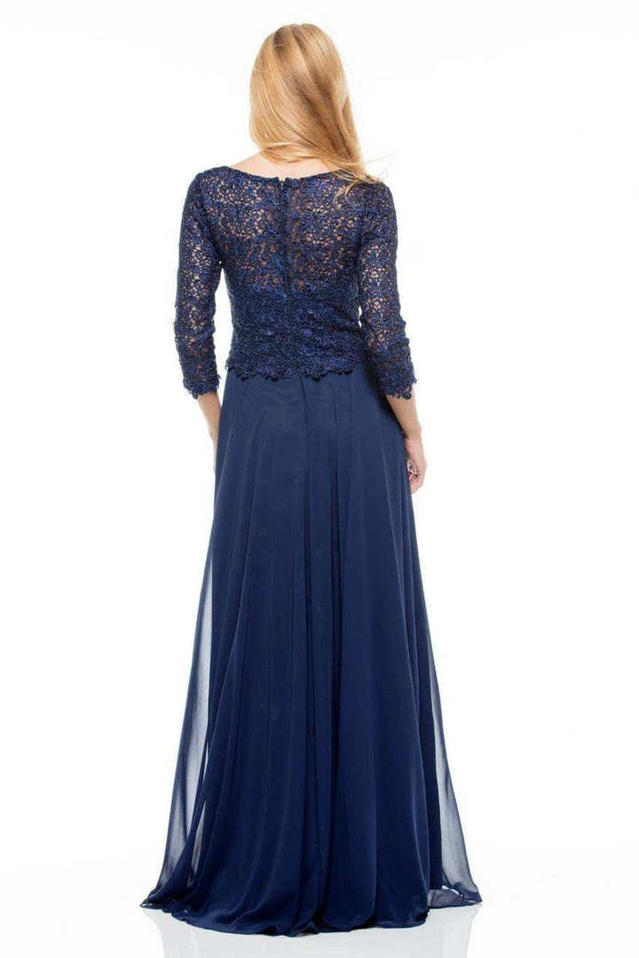 Marsoni By Colors - M223 Embroidered Quarter Length Sleeves Dress 8 Marsoni By Colors - M223 Embroidered Quarter Length Sleeves Dress