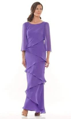 Marsoni By Colors - M302 Bateau Sheath Evening Dress