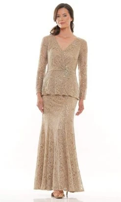 Marsoni By Colors - M306 V-Neck Trumpet Evening Dress