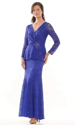 Marsoni By Colors - M306 V-Neck Trumpet Evening Dress